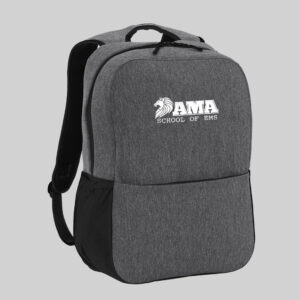 Port Authority BG218 Heather Grey/Black - AMA EMS Backpack