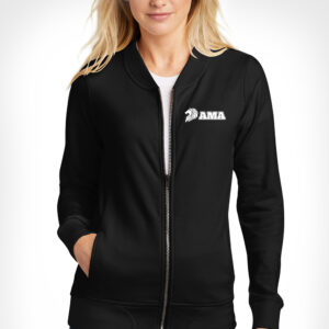 Sport-Tek LST274 Black - Ladies Lightweight French Terry Bomber