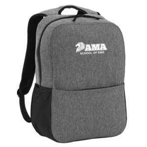 Port Authority BG218 Heather Grey/Black - AMA EMS Backpack